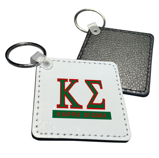 Kappa Sigma Faux Leather Key Chain
