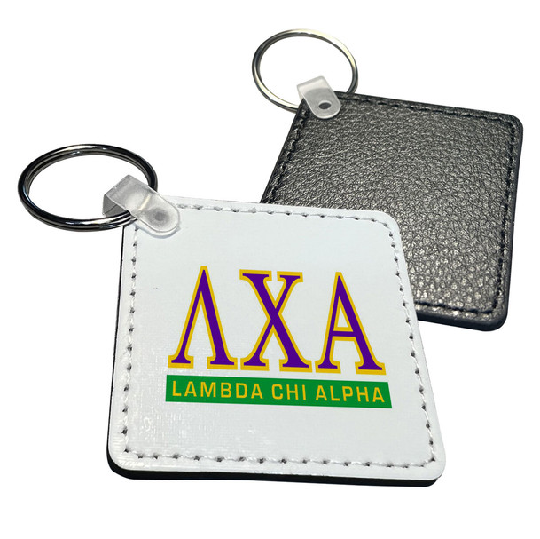 Lambda Chi Alpha Faux Leather Key Chain