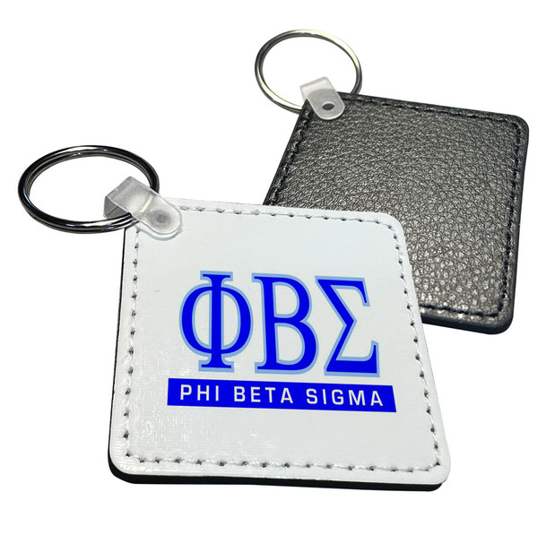 Phi Beta Sigma Faux Leather Key Chain
