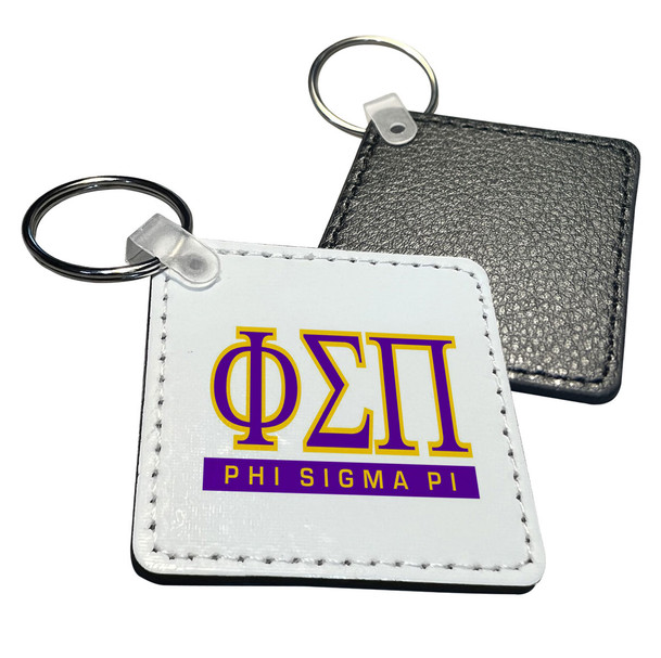 Phi Sigma Pi Faux Leather Key Chain