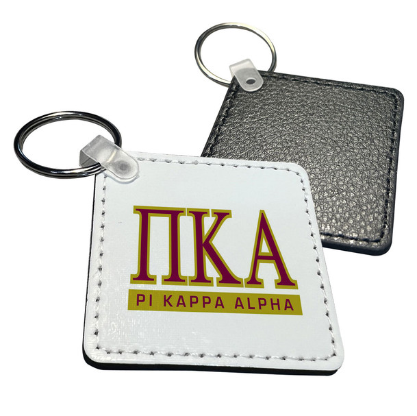 Pi Kappa Alpha Faux Leather Key Chain