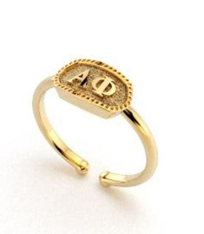 Chic Greek- Shawn Paul Alpha Phi Athena Oval Adjustable Ring 