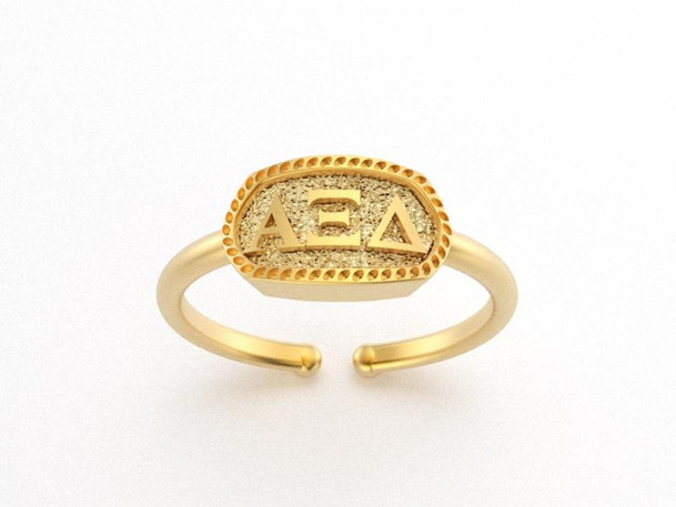 Chic Greek- Shawn Paul Alpha Xi Delta Athena Oval Adjustable Ring 