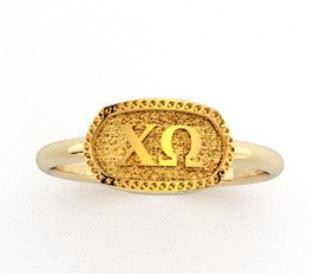 Chic Greek- Shawn Paul Chi Omega Athena Oval Adjustable Ring 