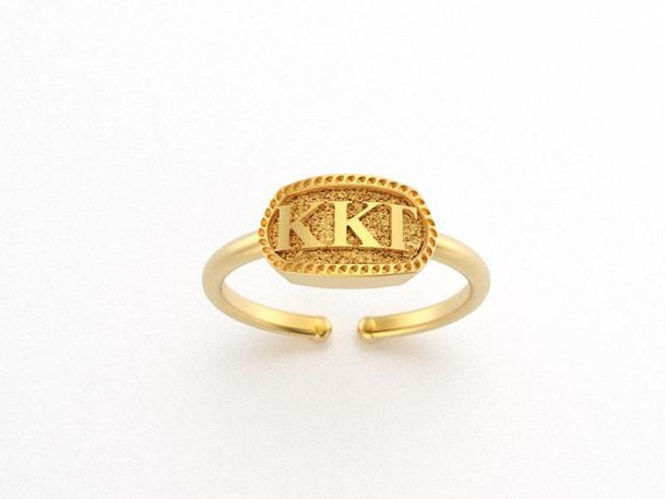 Chic Greek- Shawn Paul Kappa Kappa Gamma Athena Oval Adjustable Ring 