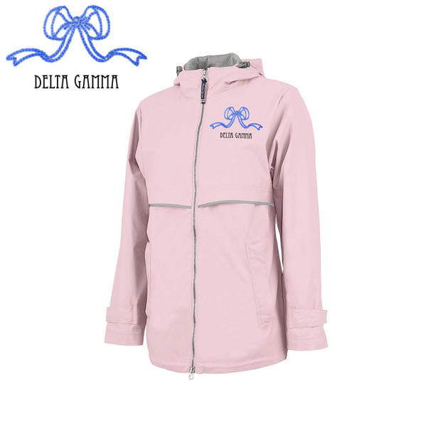  Delta Gamma New Englander Bows Rain Jacket 