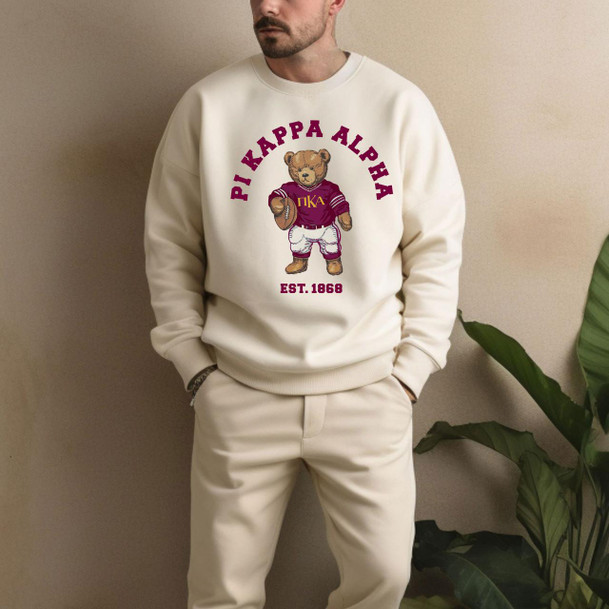  Pi Kappa Alpha Teddy Bear Crewneck Sweatshirt 