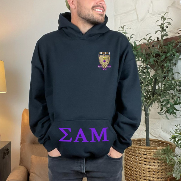 Sigma Alpha Mu Elite Hoodie W Letters On Pouch
