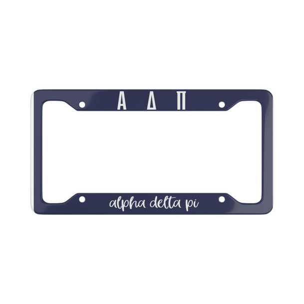  Alpha Delta Pi Script License Plate Frames 