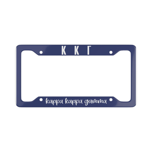 Kappa Kappa Gamma Script License Plate Frames