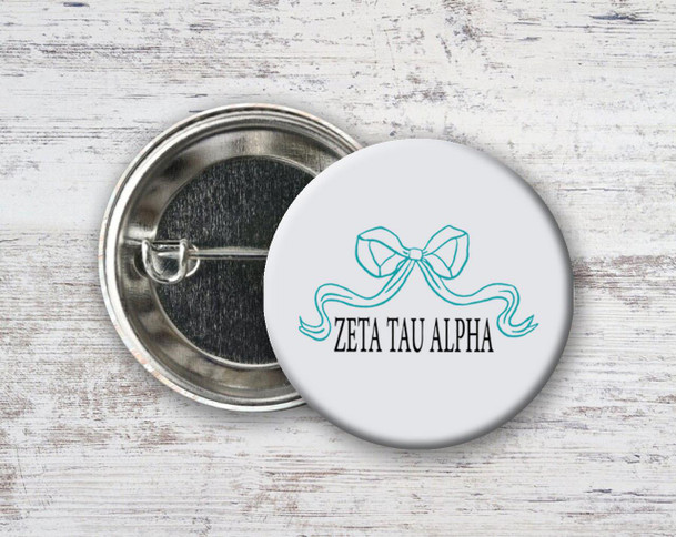  Zeta Tau Alpha Nickname Bow Pin Buttons 