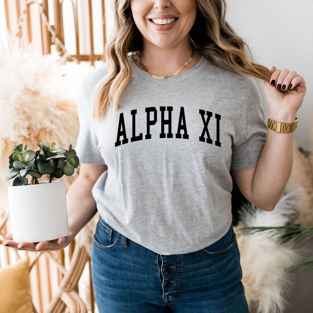 Printify Alpha Xi Delta Basic Nickname Tee 