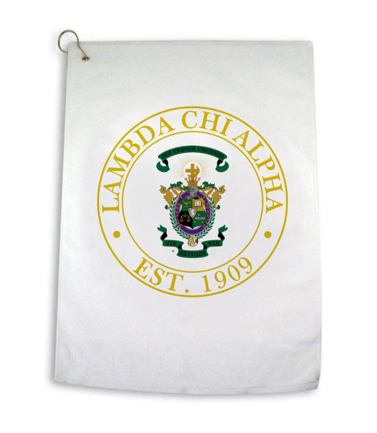 Greekgear Lambda Chi Alpha Crest Golf Towel 