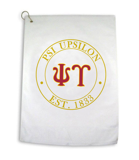 Greekgear Psi Upsilon Crest Golf Towel 