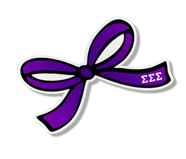  Sigma Sigma Sigma Pretty Bow Decal 