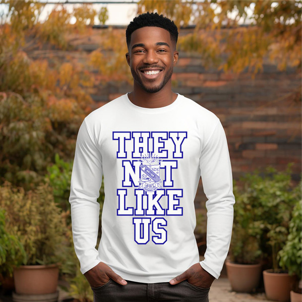  Phi Beta Sigma "They Not Like Us" Long Sleeve T-Shirt – We Move Different 