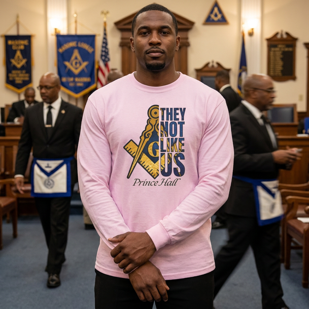 They Not Like Us Prince Hall Mason Long Sleeve T-Shirt