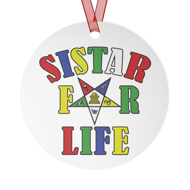  Sistar For Life Order Of Eastern Star OES Christmas Ornaments 