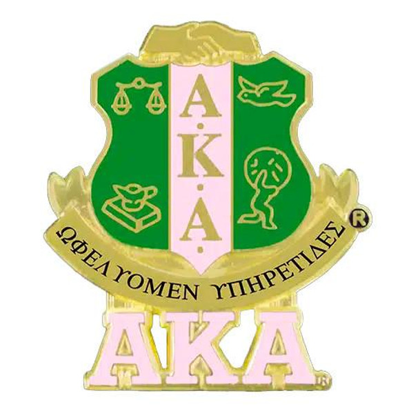 SAVAGE 1″ Alpha Kappa Alpha Pin - AKA Shield Lapel Pin 