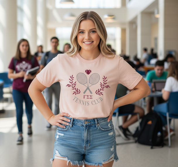 Gamma Sigma Sigma Tennis Club Tee