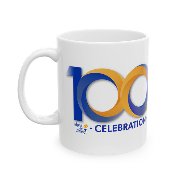  100th Celebration Alpha Phi Omega Ceramic Coffee Cup, 11oz 