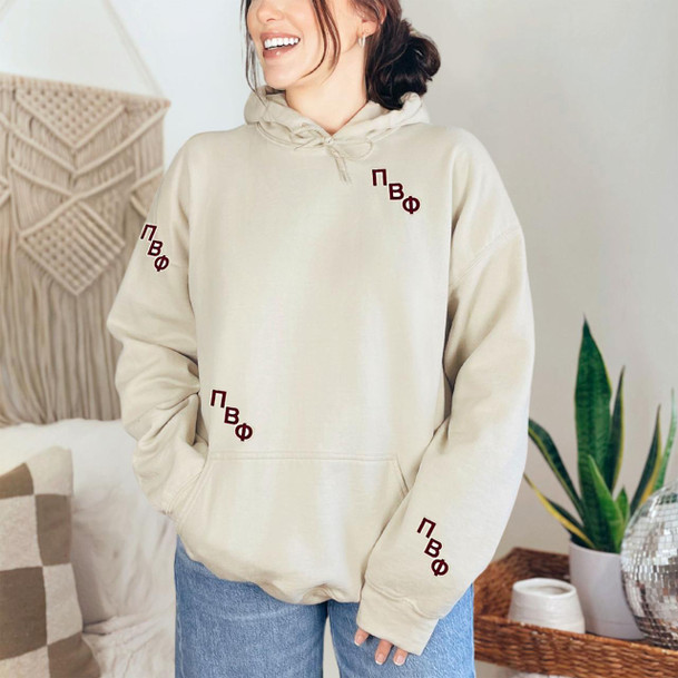  Pi Beta Phi Embroidered Hooded Sweatshirt 