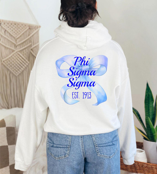  Phi Sigma Sigma Bows Established Hoodie 