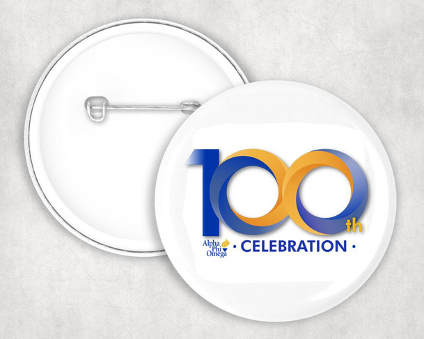  100th Celebration Alpha Phi Omega Button 