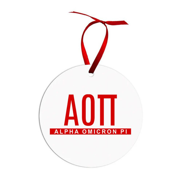  Alpha Omicron Pi Classic Christmas Ornaments 