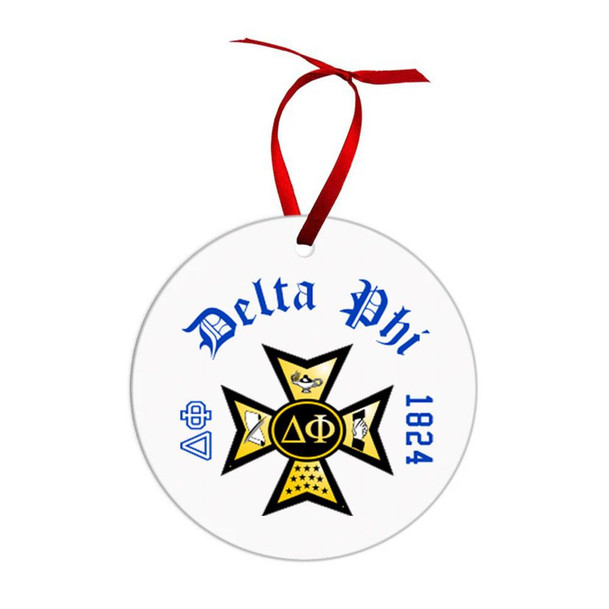  Delta Phi Crest & Year Circle Ornaments 