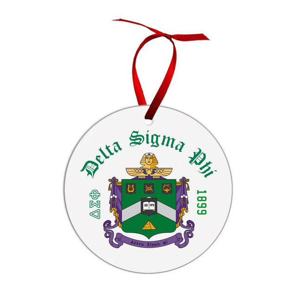  Delta Sigma Phi Crest & Year Circle Ornaments 