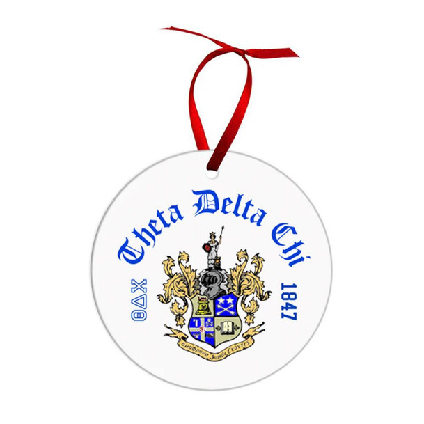  Theta Delta Chi Crest & Year Circle Ornaments 