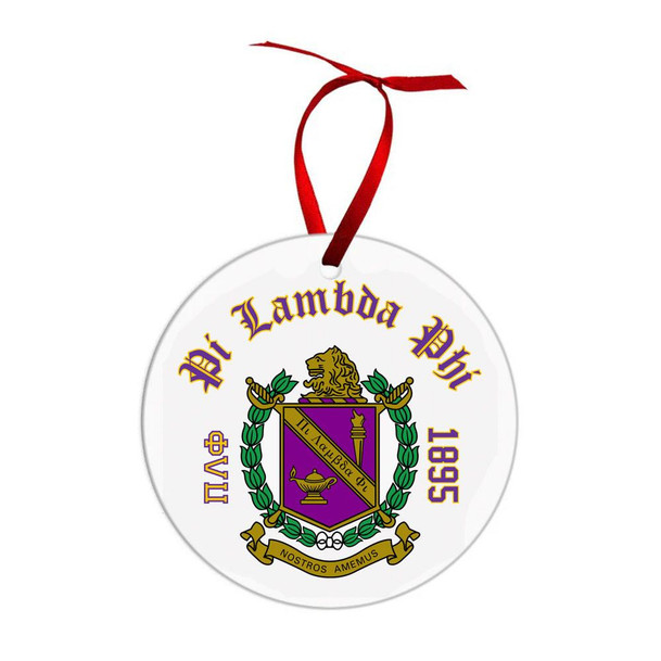  Pi Lambda Phi Crest & Year Circle Ornaments 