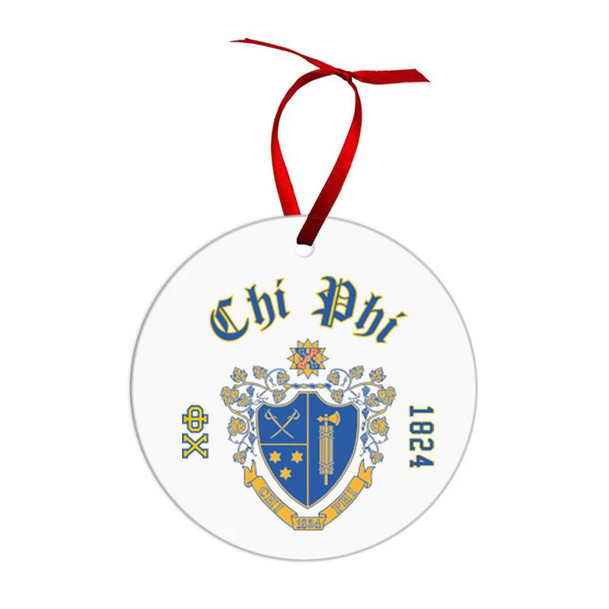  Chi Phi Crest & Year Circle Ornaments 