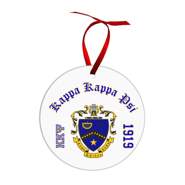  Kappa Kappa Psi Crest & Year Circle Ornaments 