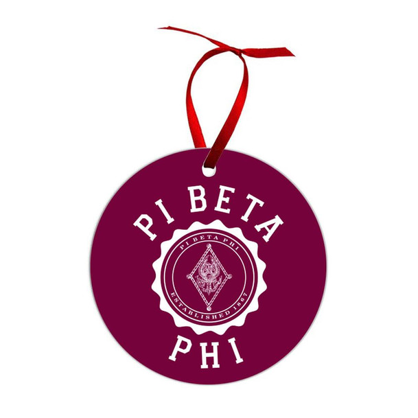  Pi Beta Phi Shield  Christmas Ornaments 
