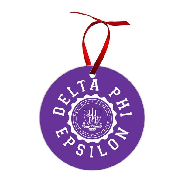  Delta Phi Epsilon Shield  Christmas Ornaments 