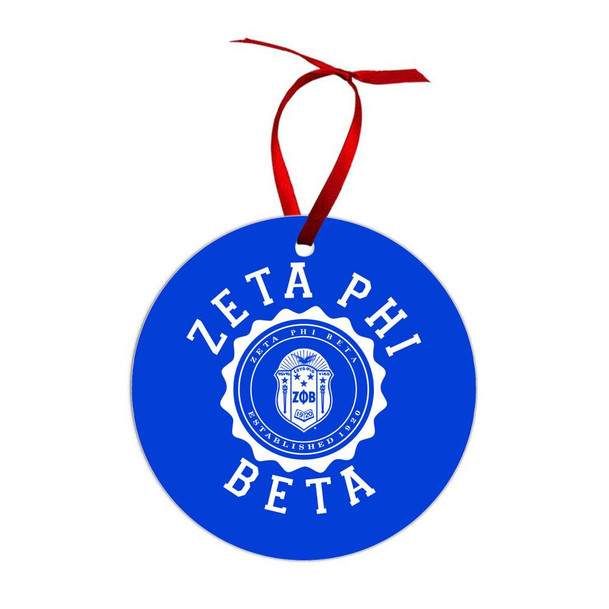  Zeta Phi Beta Shield  Christmas Ornaments 