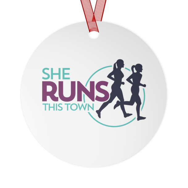 She Runs This Town Christmas Ornaments