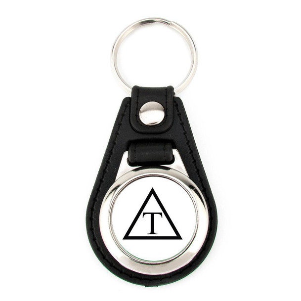  Triangle Leatherette Teardrop Key Chain 