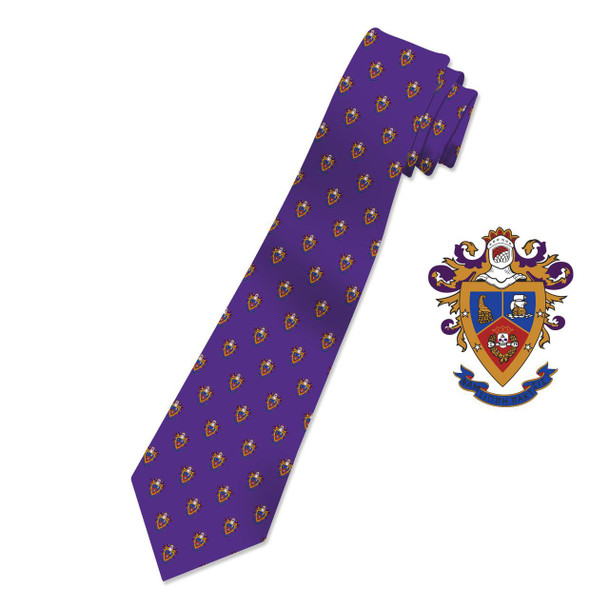  Delta Sigma Pi All Over Crest Necktie 