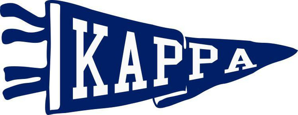  Kappa Kappa Gamma Pennant Decal 