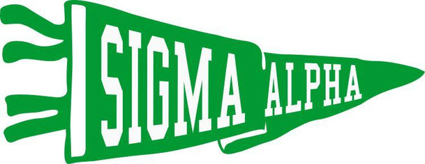  Sigma Alpha Pennant Decal 