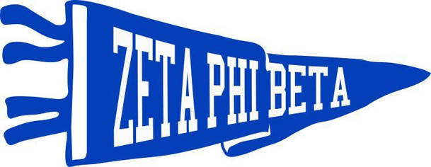 Zeta Phi Beta Pennant Decal 