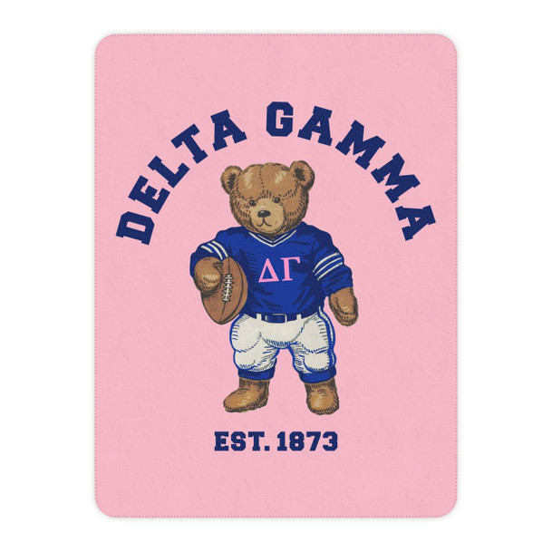  Delta Gamma Teddy Bear Sherpa Blanket - Giant Size! 