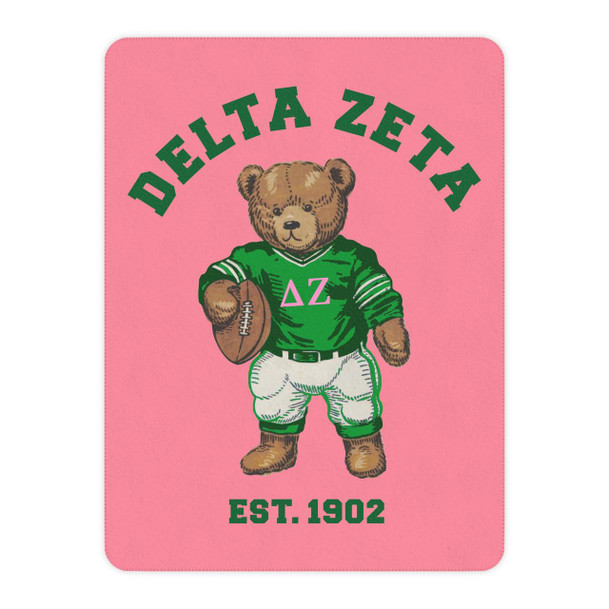  Delta Zeta Teddy Bear Sherpa Blanket - Giant Size! 