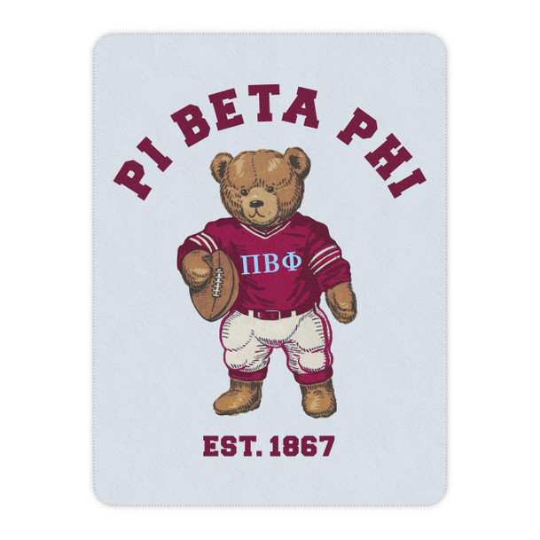  Pi Beta Phi Teddy Bear Sherpa Blanket - Giant Size! 
