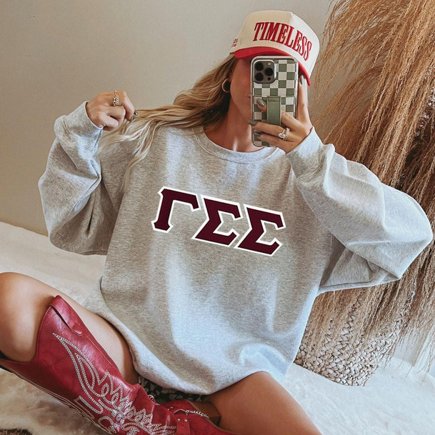  Gamma Sigma Sigma - 2 Day Ship Twill Crewneck Sweatshirt 