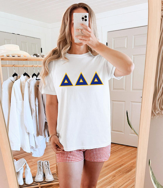  Delta Delta Delta - 2 Day Ship Twill Tee 