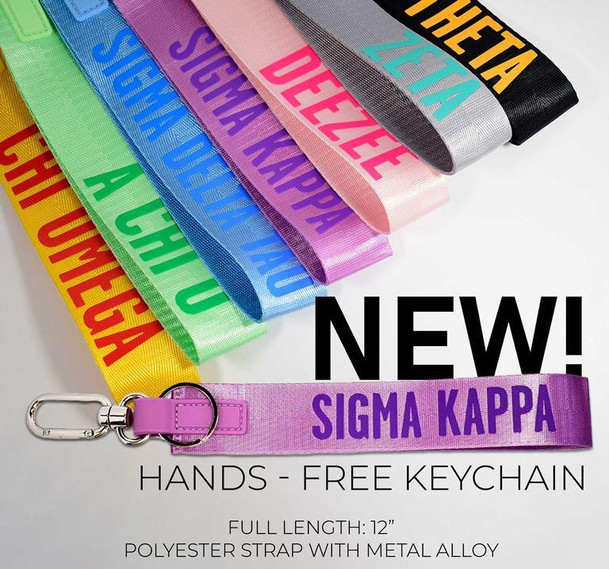 Sorority Shop Sorority Polyester Strap Keychain 